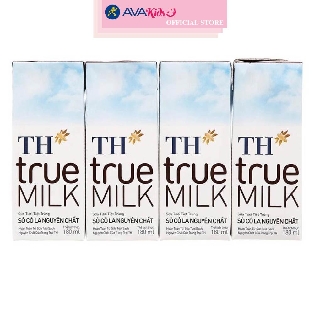 Thùng 48 hộp sữa tươi tiệt trùng TH true MILK có đường hương socola 180 ml (từ 1 tuổi)