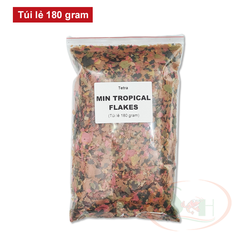 Thức ăn cá TetraMin Tropical Flakes (Tetra Min) dạng lá nổi dinh dưỡng bể cá tép cảnh