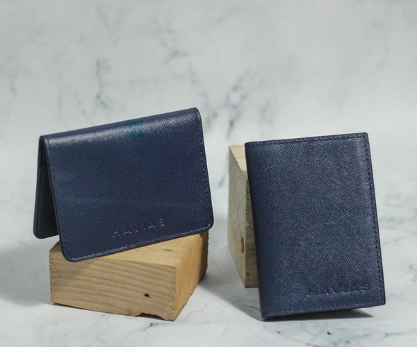 Couple Ví Harp &amp; Gapple Handcrafted Wallet Navy