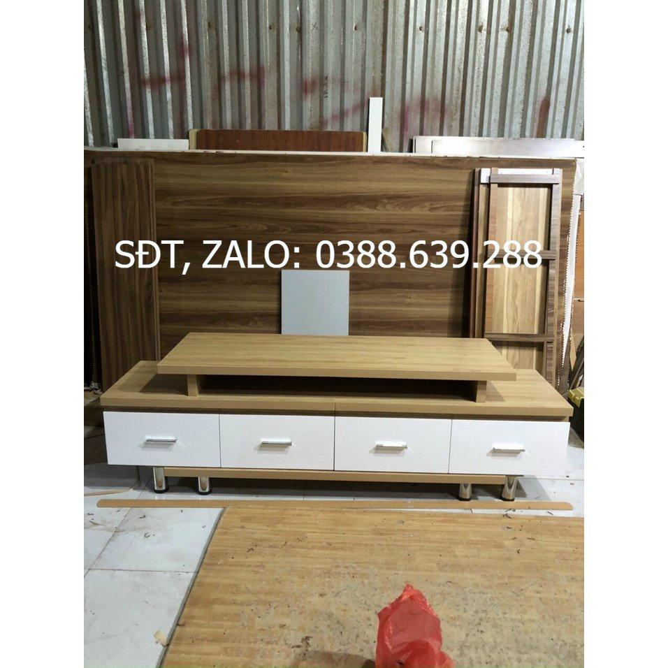 Kệ tivi thông minh kéo ra 2 đầu tăng giảm kích thước, dài 1m4 kéo ra được 2m, 1m6 kéo ra được 2m4, gỗ MDF phủ melamine