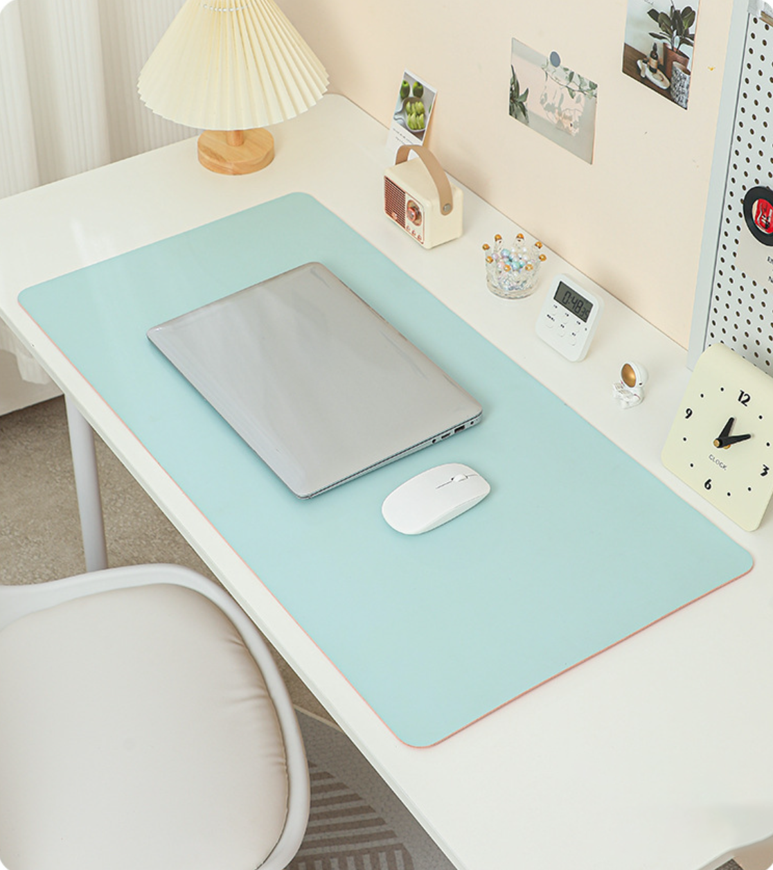 Deskpad da tấm di chuột miếng lót chuột khổ lớn, thảm da trải bàn làm việc 60x30cm - Hàng chính hãng