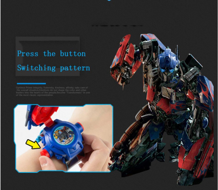Đồng hồ điện tử chiếu 24 hình 3D Projector Watch Transformers Optimus Prime