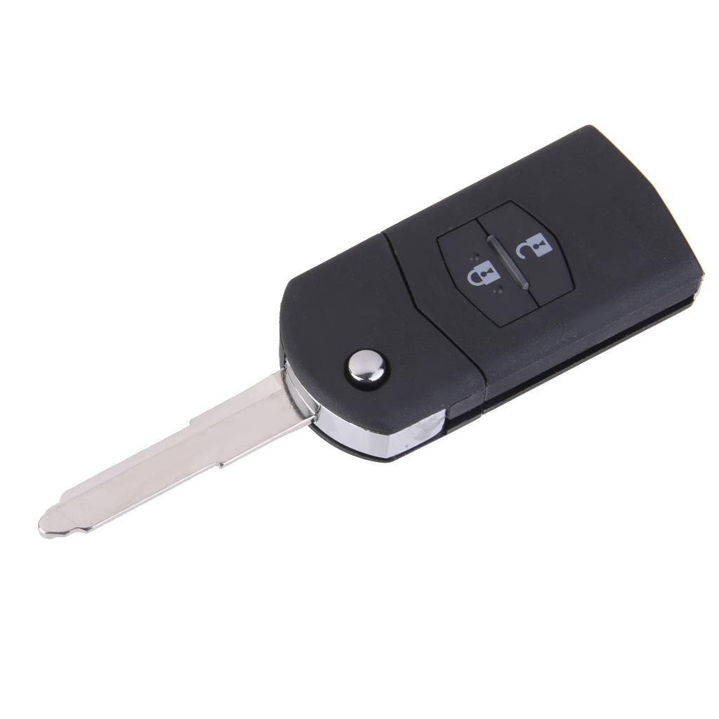 2 BUTTONS COVER / Key Shell Case for 3 5 6 Remote Key Case Black Color