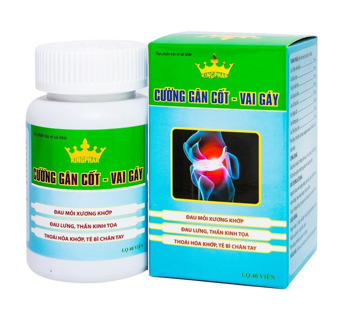 CƯỜNG GÂN CỐT VAI GÁY Kingphar -Lọ 40 viên-Giúp hoạt huyết ,Thông kinh lạc,Hỗ trợ giảm tình trạng đau mỏi xương khớp