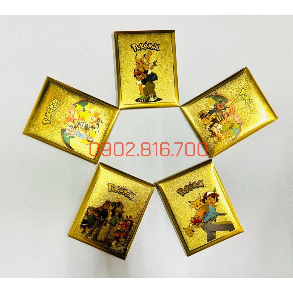 Thẻ Bài Pokemon card kim loại Mạ Vàng - Bài Pokemon Mạ Vàng BoardGame Vmax-Đồ Chơi Trẻ Em Cho Bé Trai Bé Gái