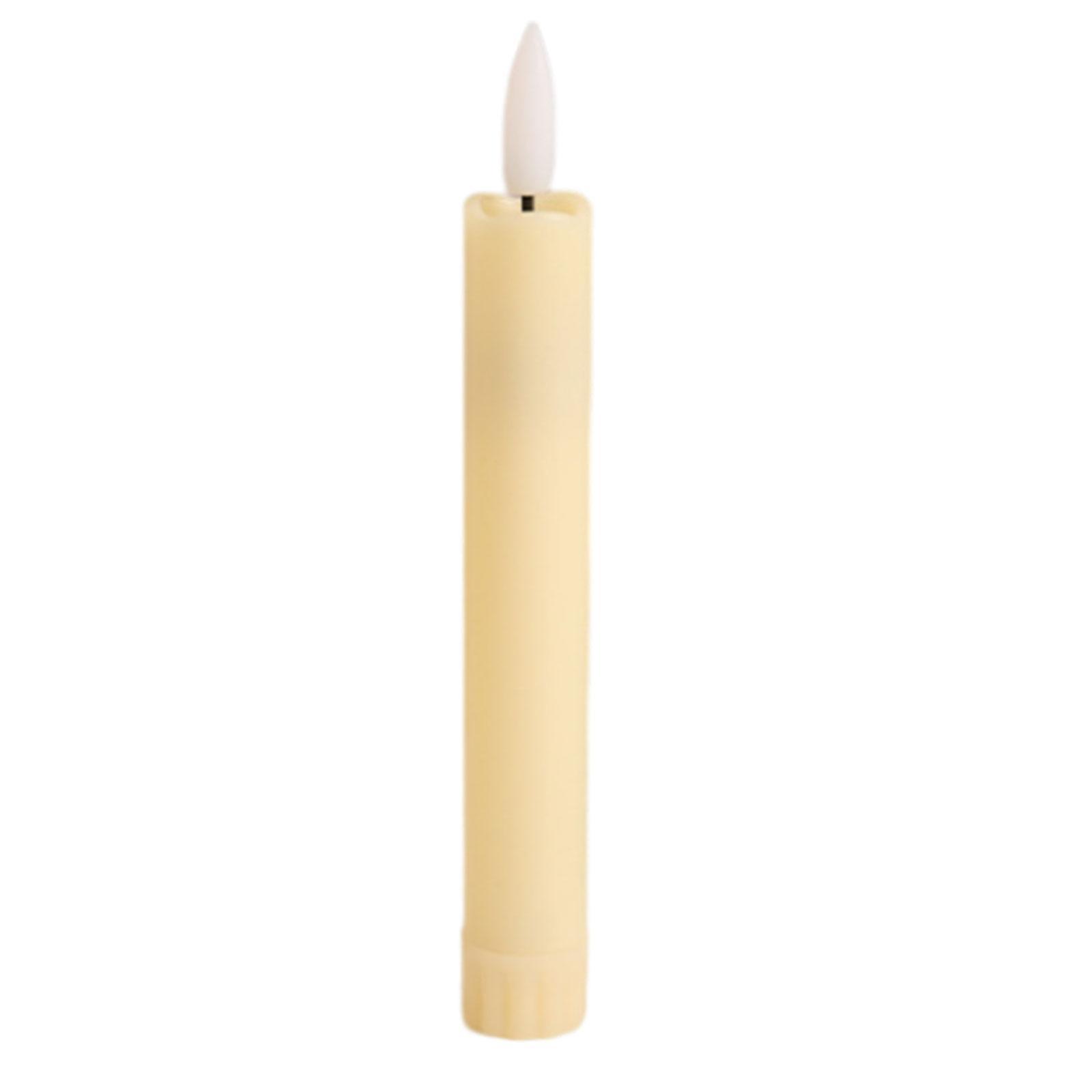 6 Pieces LED Pillar Candles Flameless Taper Candles 3D Wick Window Candles Light Candles with Remote for Wedding Valentine's Day Table Decor