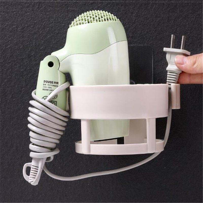Giá treo máy sấy tóc phòng tắm nhà vệ sinh dán tường siêu chắc không cần đục lỗ babo (TG18)