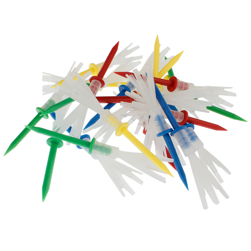 12 máy tính màu hỗn hợp 3 1/4 inch golf tees 3,25 '' tee 4 yard golf tees nhựa ít ma sát cung cấp phụ kiện golf Color: 70MM MIX