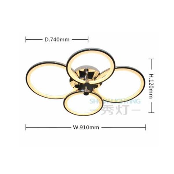 Đèn ốp trần LED 4 cánh tròn
