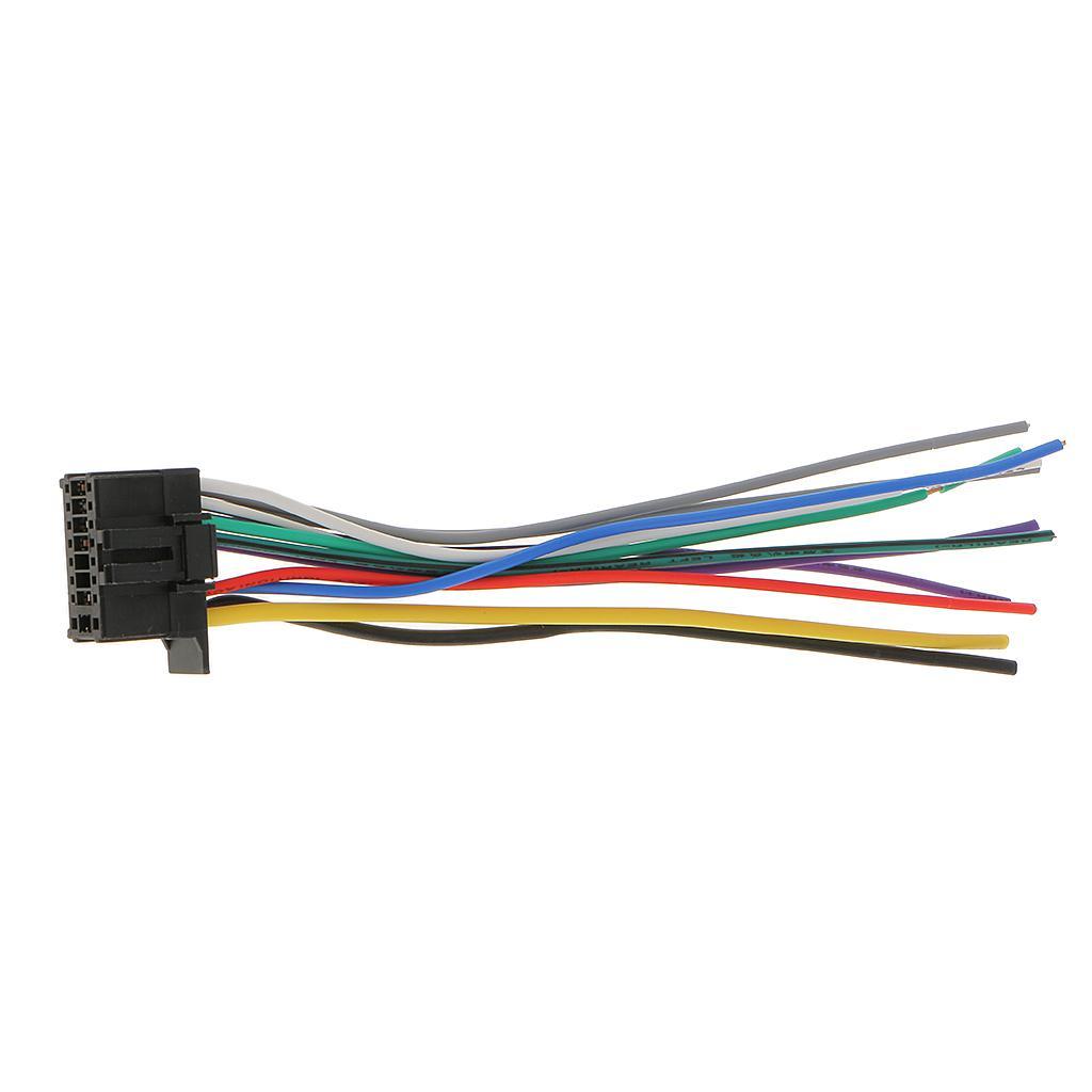 2x 16-Pin Wire Harness Cable 6.3'' Car Stereo Audio Power Plug Connector