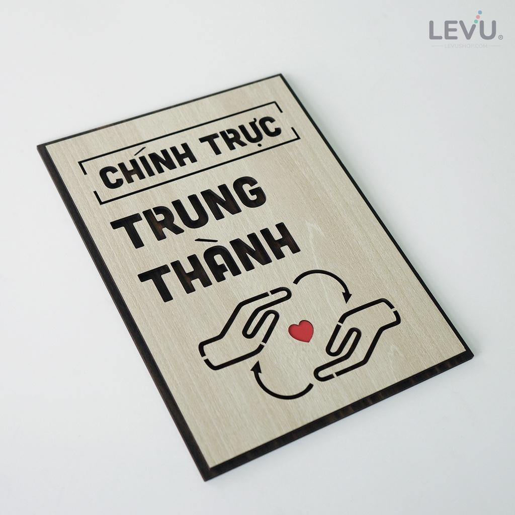 Tranh treo tường LEVU LV040 "chính trực - trung thành"
