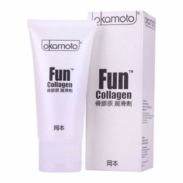 Chất Bôi Trơn Quan Hệ Nhật Bản Okamoto Fun Collagen - Giữ Ẩm Lâu Dài - Dễ Dàng Vệ Sinh Sau Khi Sử Dụng - Tặng Kèm Gel Jex - Che Tên Sản Phẩm