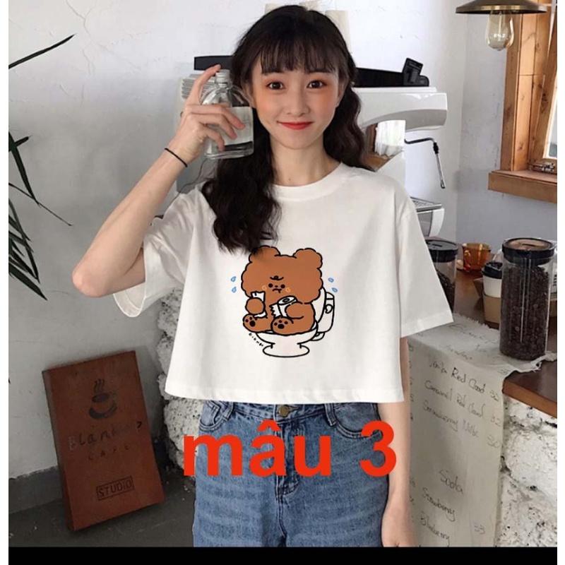 Các mẫu Áo croptop hình các hoạt động dễ thương