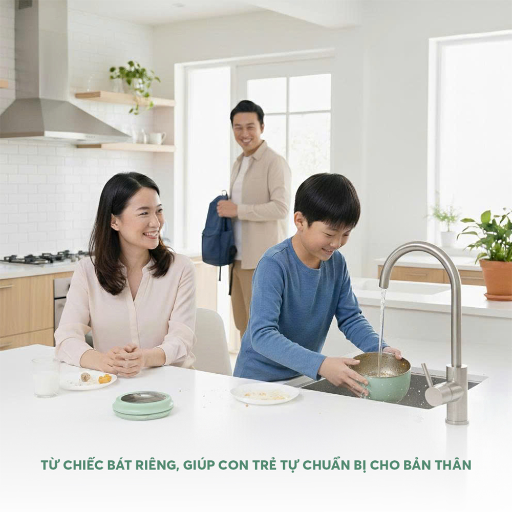 Bát Úp Mì Inox 304 Elmich EL1392 1.4L, Hàng Chính Hãng, Tay Cầm Tiện Lợi, Có Van Hơi - JoyMall