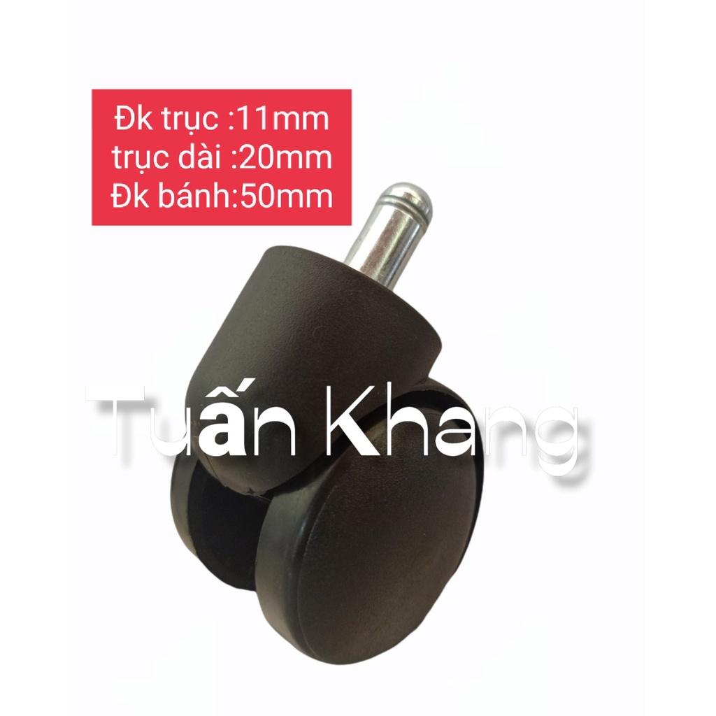 Bánh xe ghế xoay văn phòng 50mm chốt 11mm