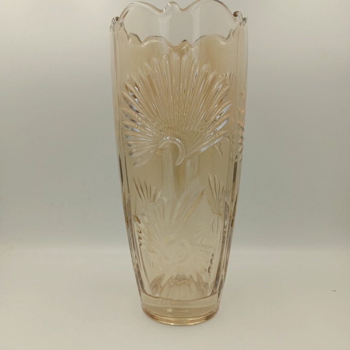 Lọ hoa thủy tinh trang trí đuôi công cao 30 cm sang trọng cao cấp
