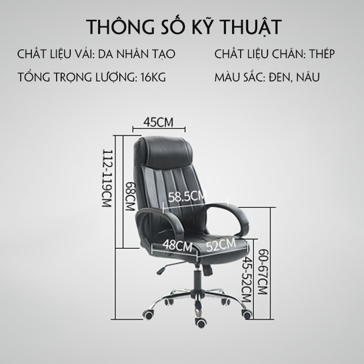 Ghế Da Văn Phòng cao cấp - Ghế Giám Đốc, Trưởng Phòng đa năng