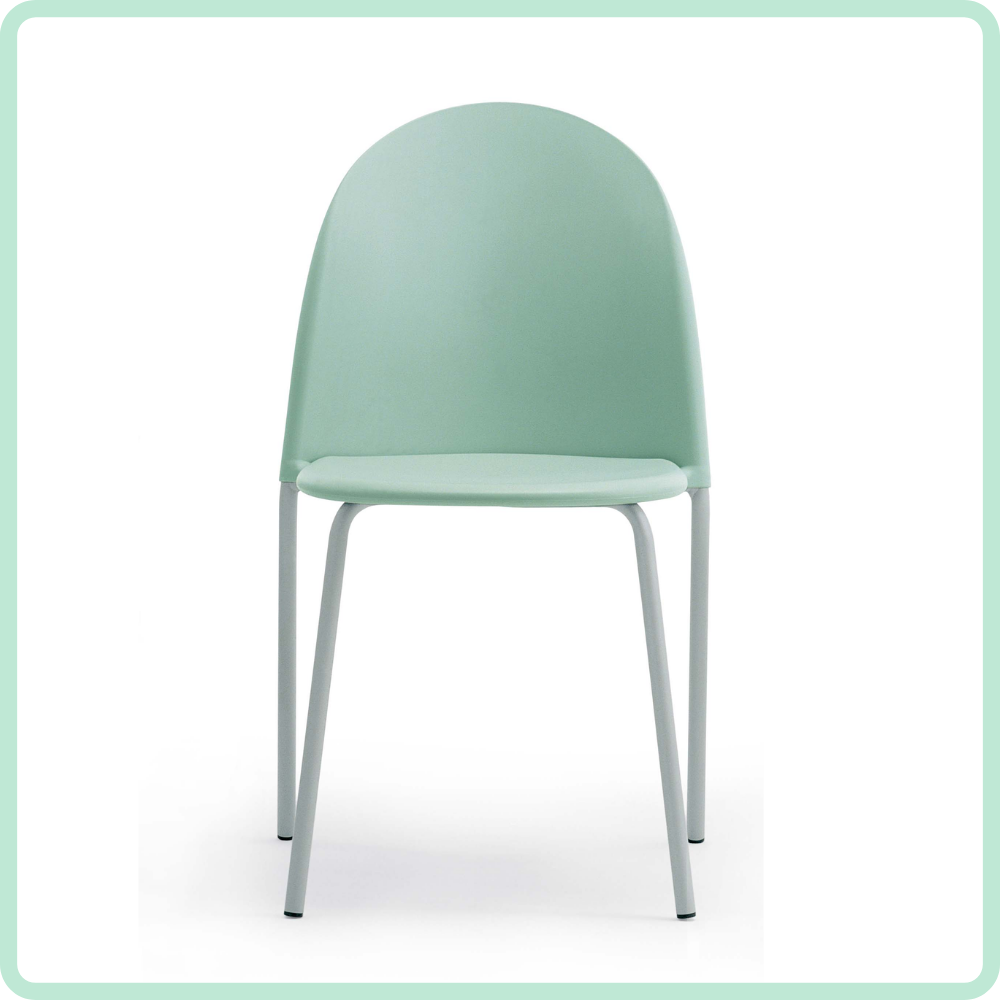 Ghế bàn trang điểm màu xanh mint bạc hà Ghế thân nhựa PP chân thép sơn tĩnh điện FLASH Morden Trending Chairs