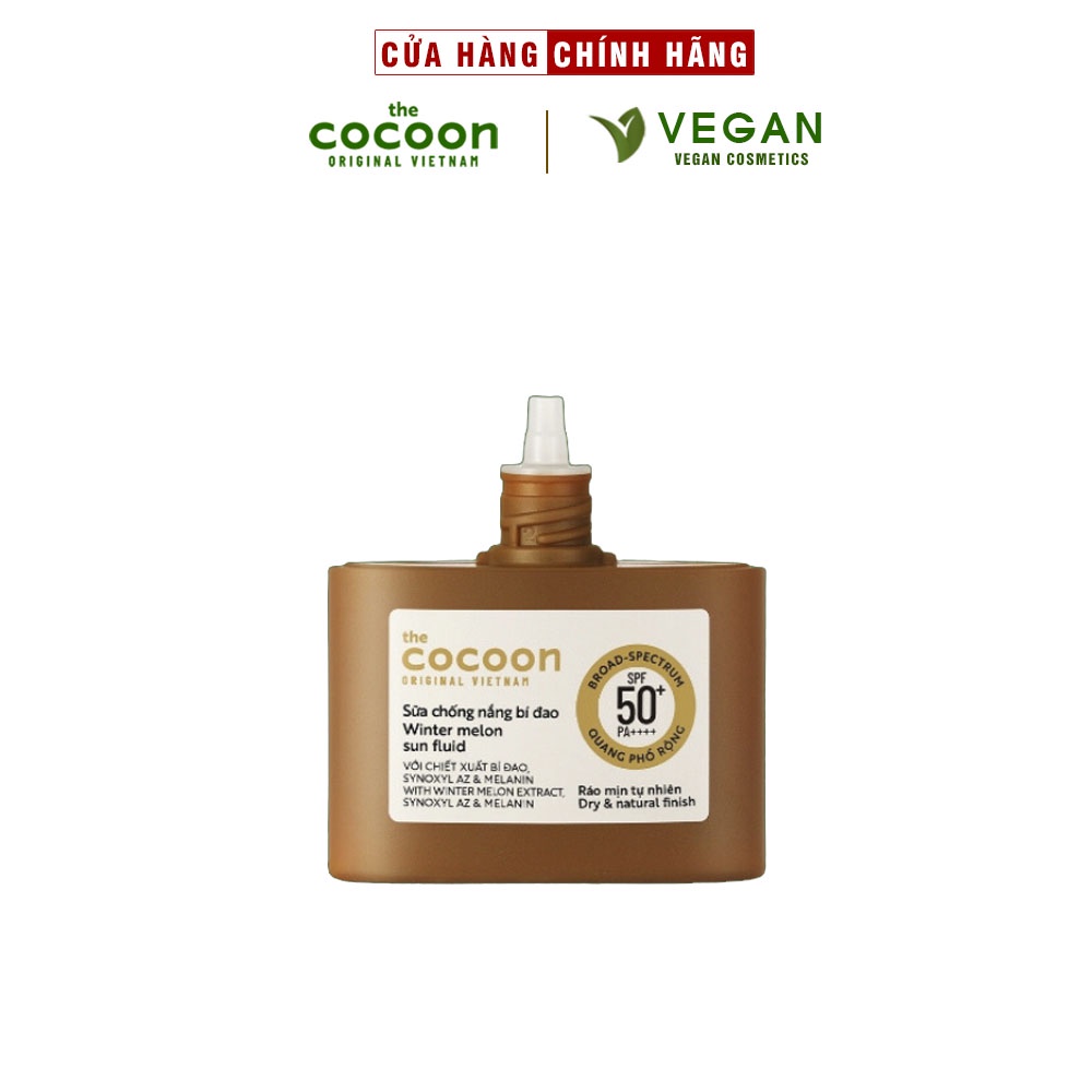 Sữa chống nắng bí đao Cocoon 15ml quang phổ rộng SPF 50+, PA++++, UVA – PF 62.6