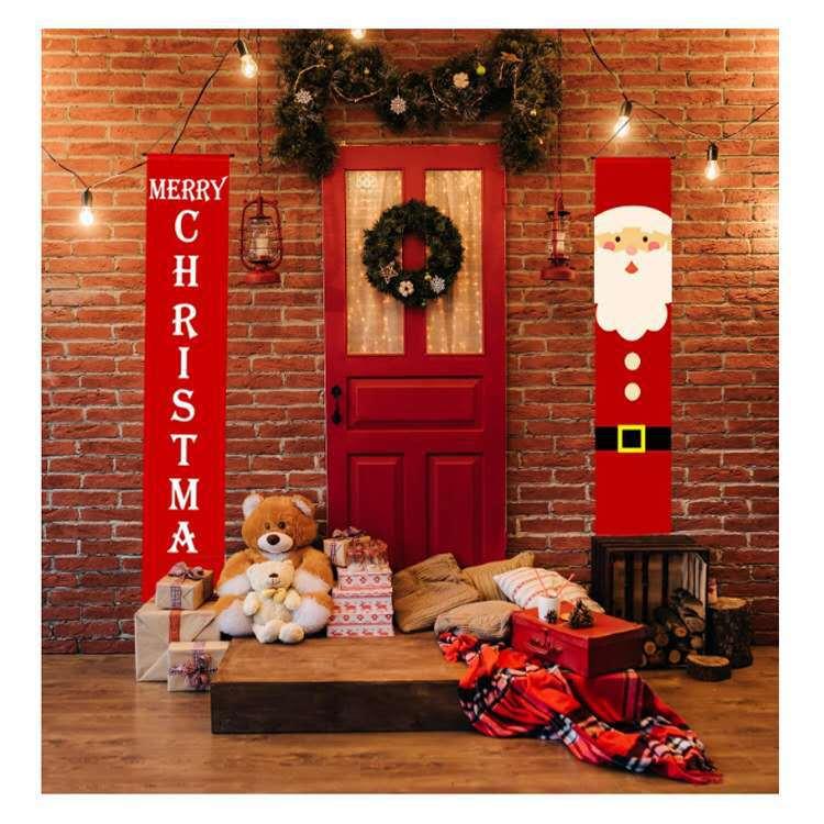 Lễ hội lễ hội lễ hội trang trí cửa rèm cửa Giáng sinh banner cờ ngoài trời