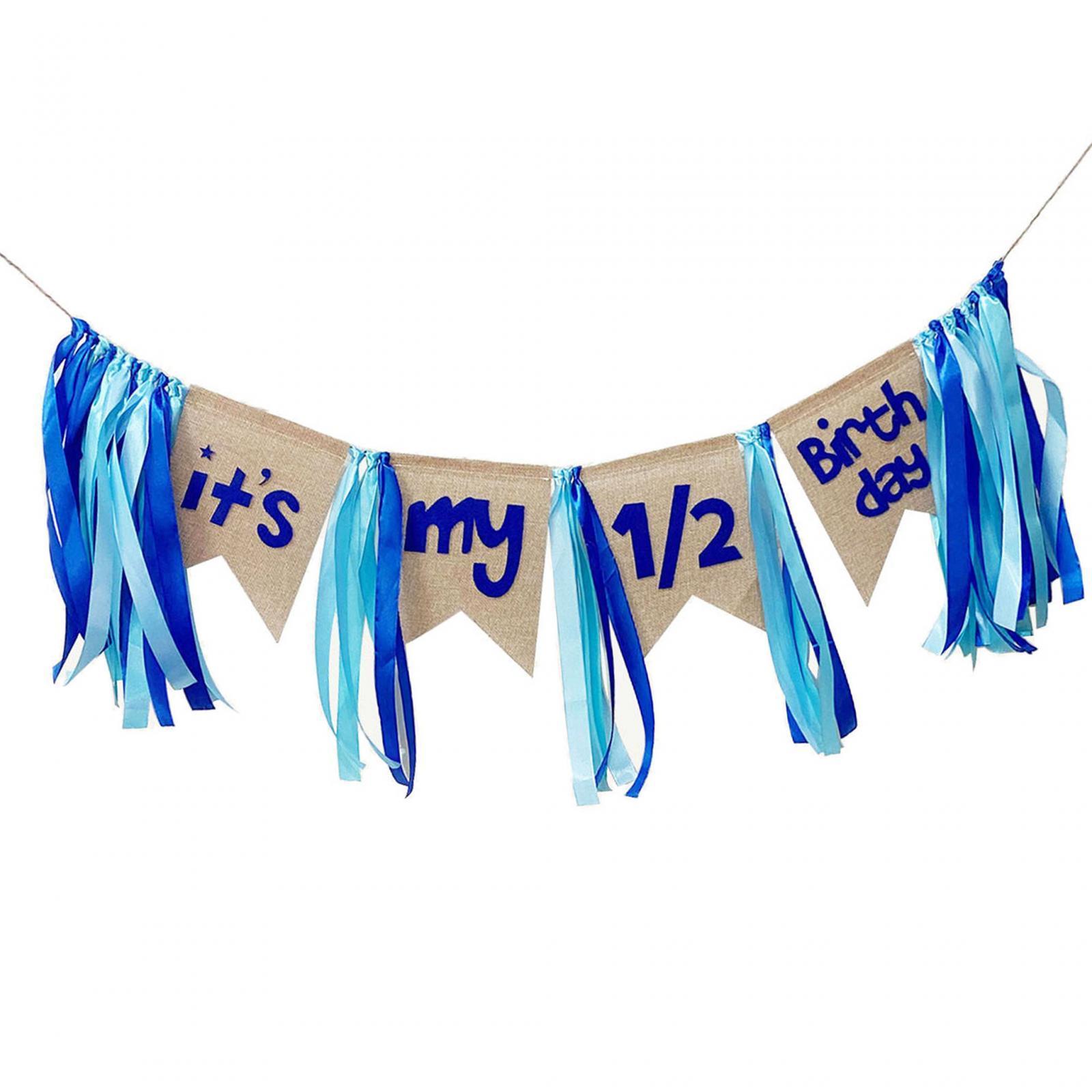 High Chair Banner Photo Prop 6 Months Banner for Party Baby Shower Birthday Girl Baby