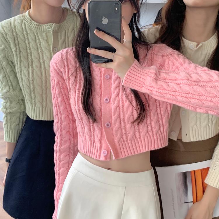 Áo KHOÁC len nữ cardigan dệt kim croptop VẶN THỪNG phối nhiều kiểu sang trọng