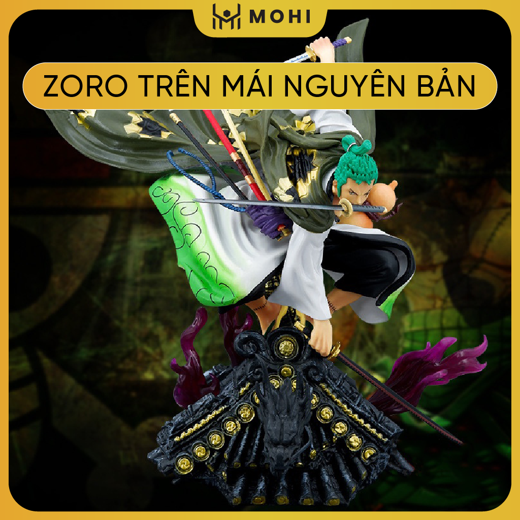 - Mô hình Figure Roronoa Zoro trên mái nhà, mô hình figure One Piece bản đế đẹp có BOX
