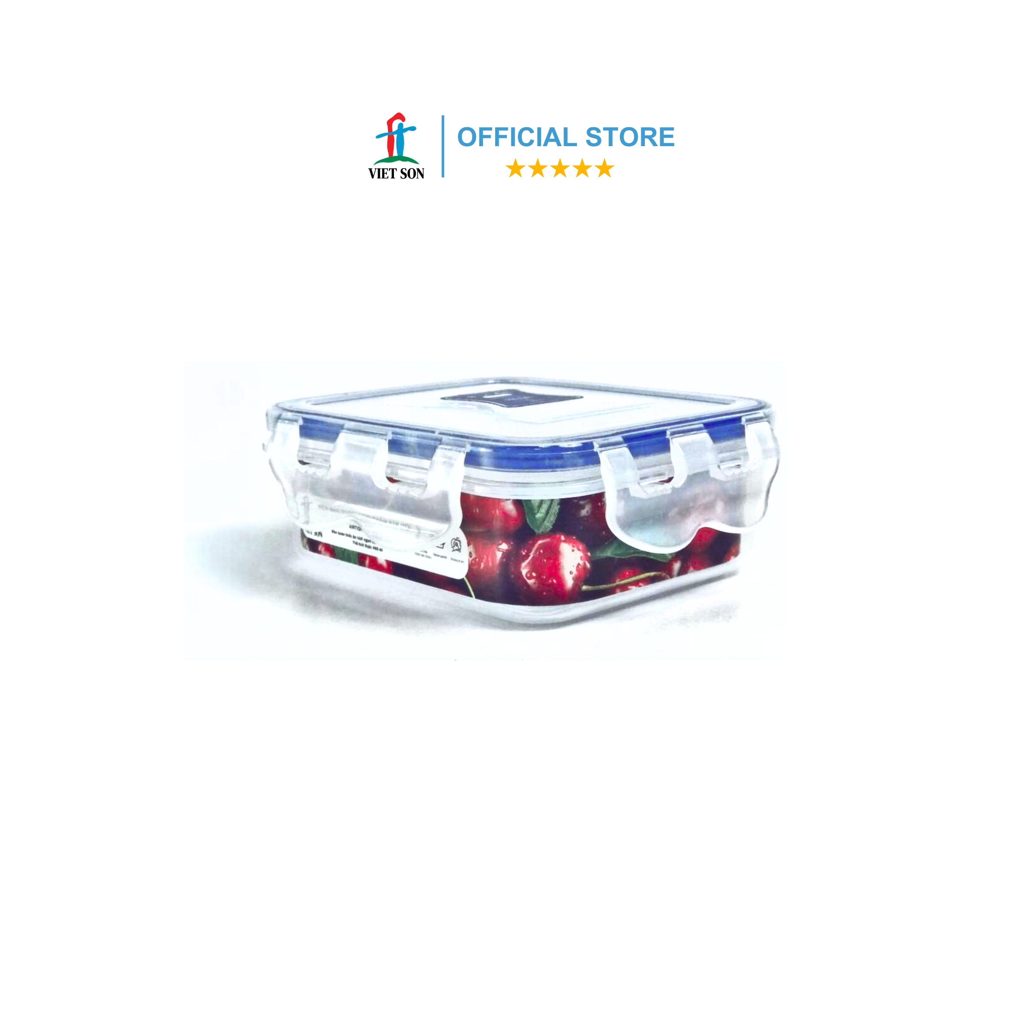 [TẶNG KHAY RÁO NƯỚC] Hộp Đựng Thực Phẩm VIETSON 450ml Nắp Khóa 4 Cạnh Kín Hơi