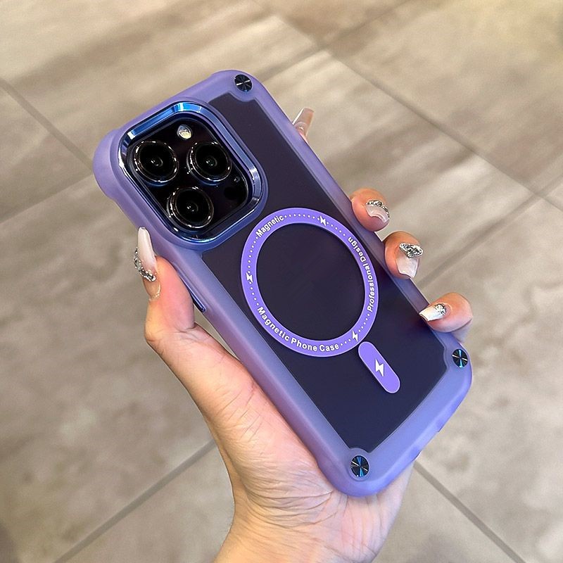 Ốp Điện Thoại mờ Từ Chống Sốc cao cấp Cho iphone 12 13 14 15 Pro max