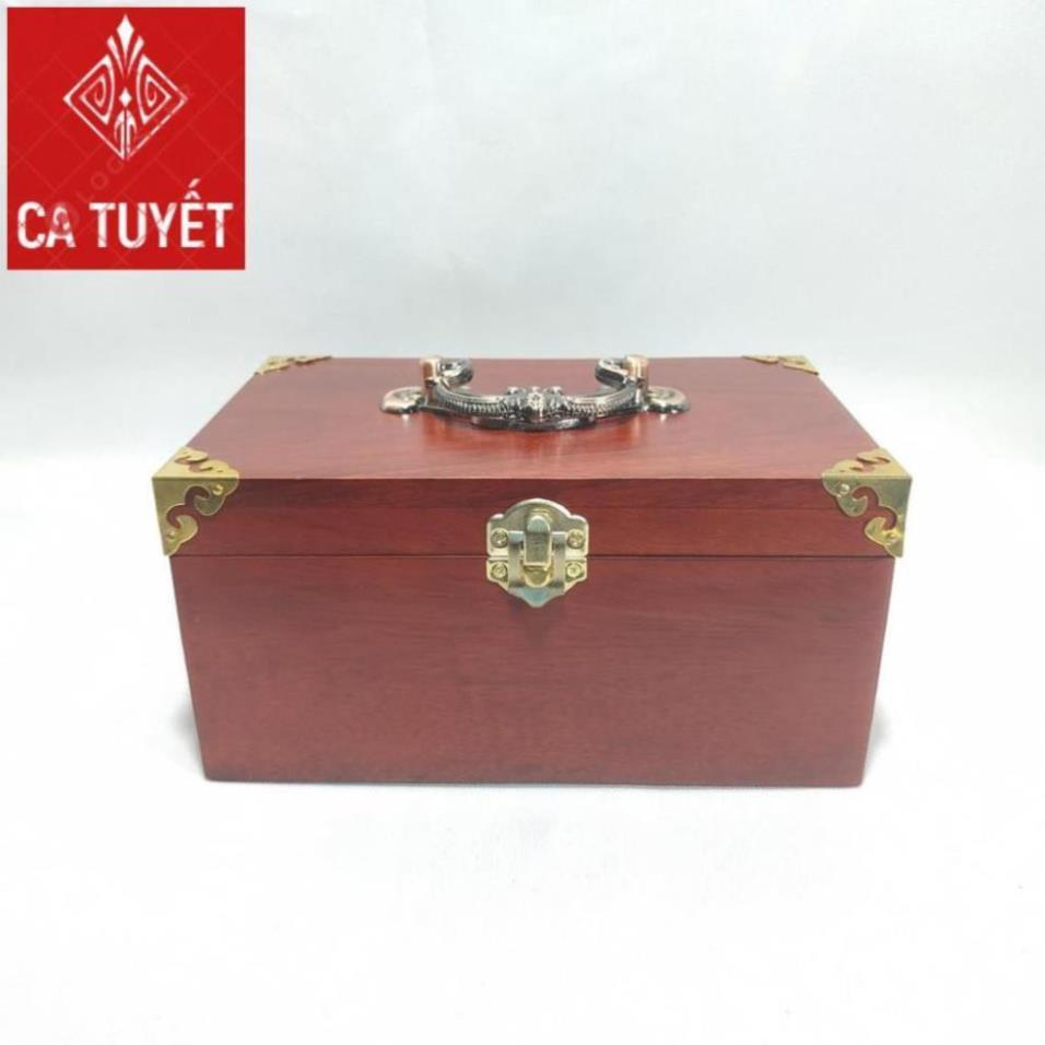 HỘP TRANG SỨC KHÓA ĐỒNG GỖ HƯƠNG CHUẨN 100%