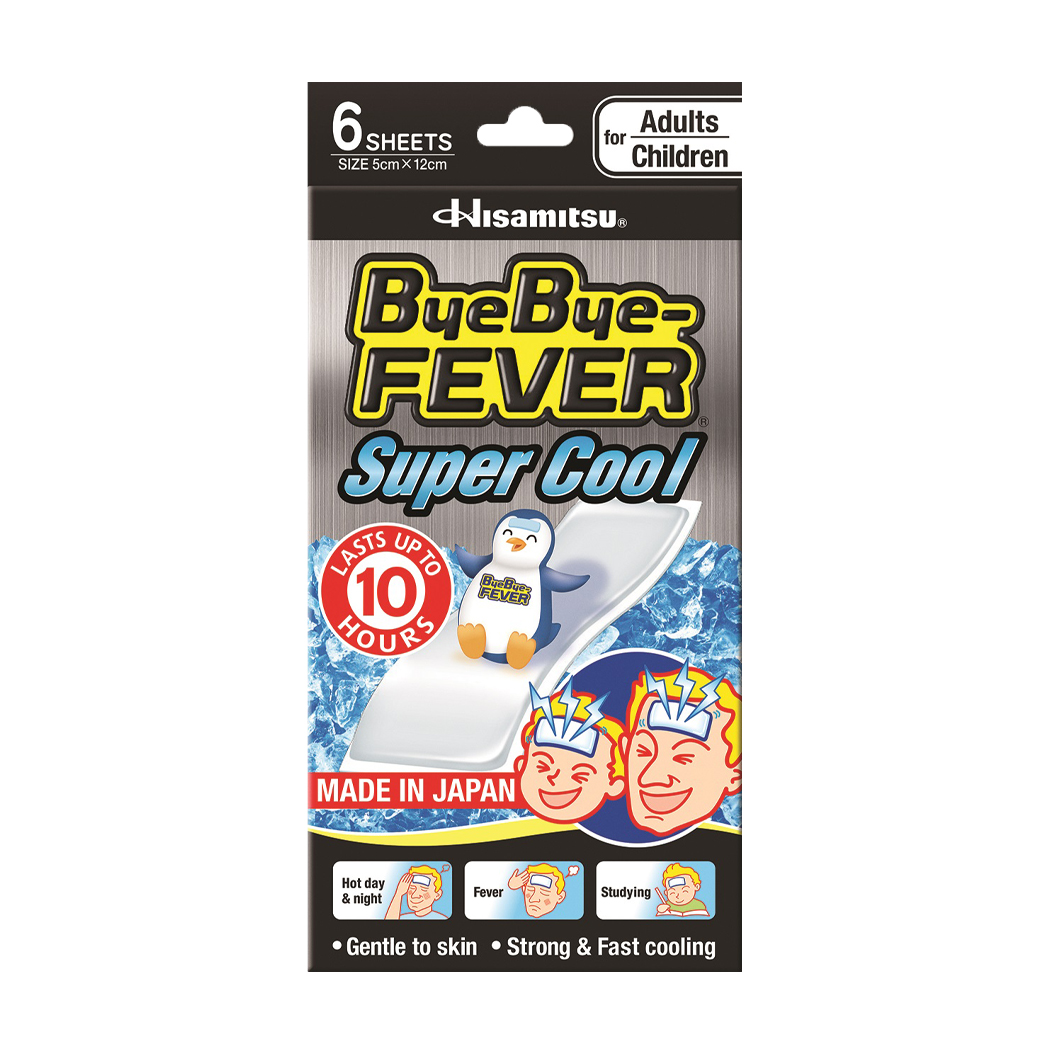 Miếng dán hạ sốt Bye Bye Fever Super Cool (Hộp 6 miếng)