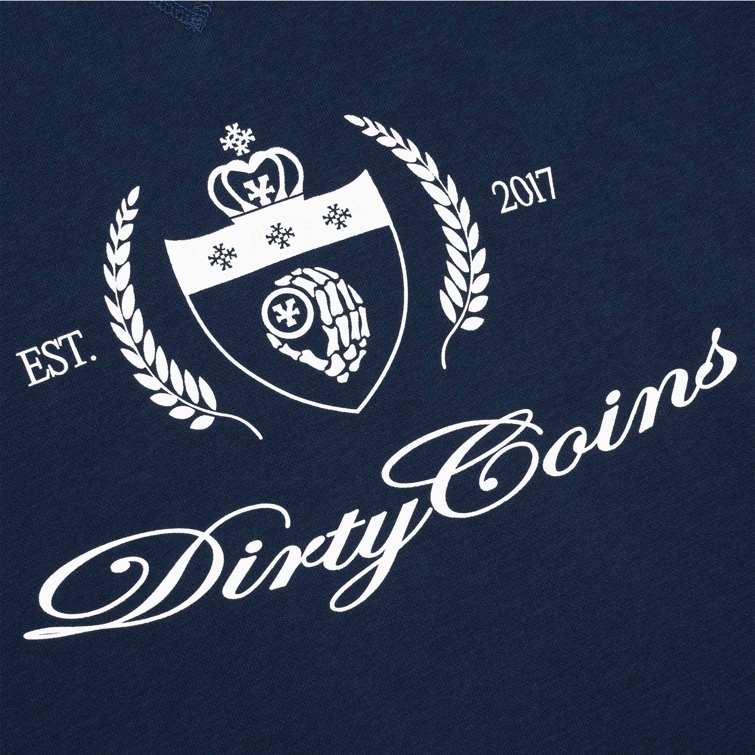 Combo Quần Áo DirtyCoins Sweatshirt Academy Script + Sweatshorts Academy - Blue