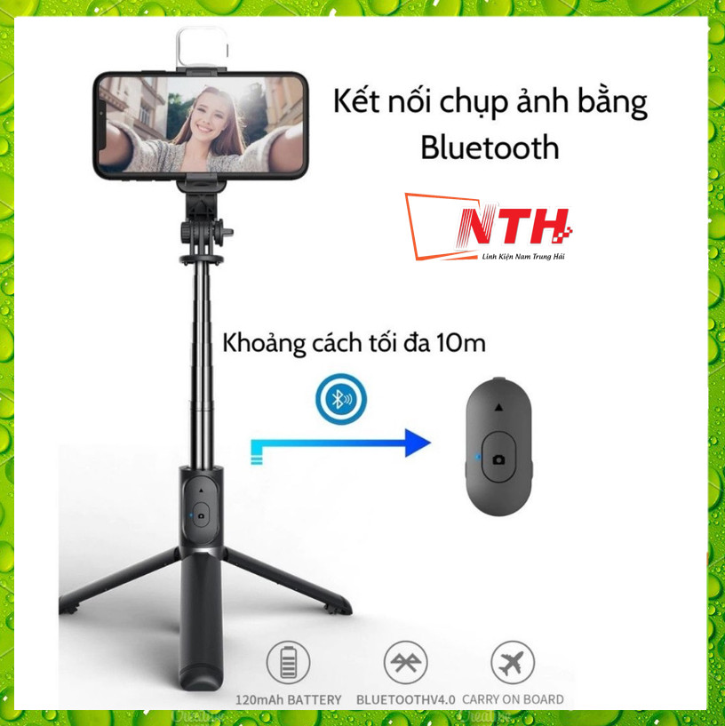 Gậy chụp ảnh Q07 Kiêm Gậy Tự Sướng Có Remote Bluetooth Chụp Ảnh