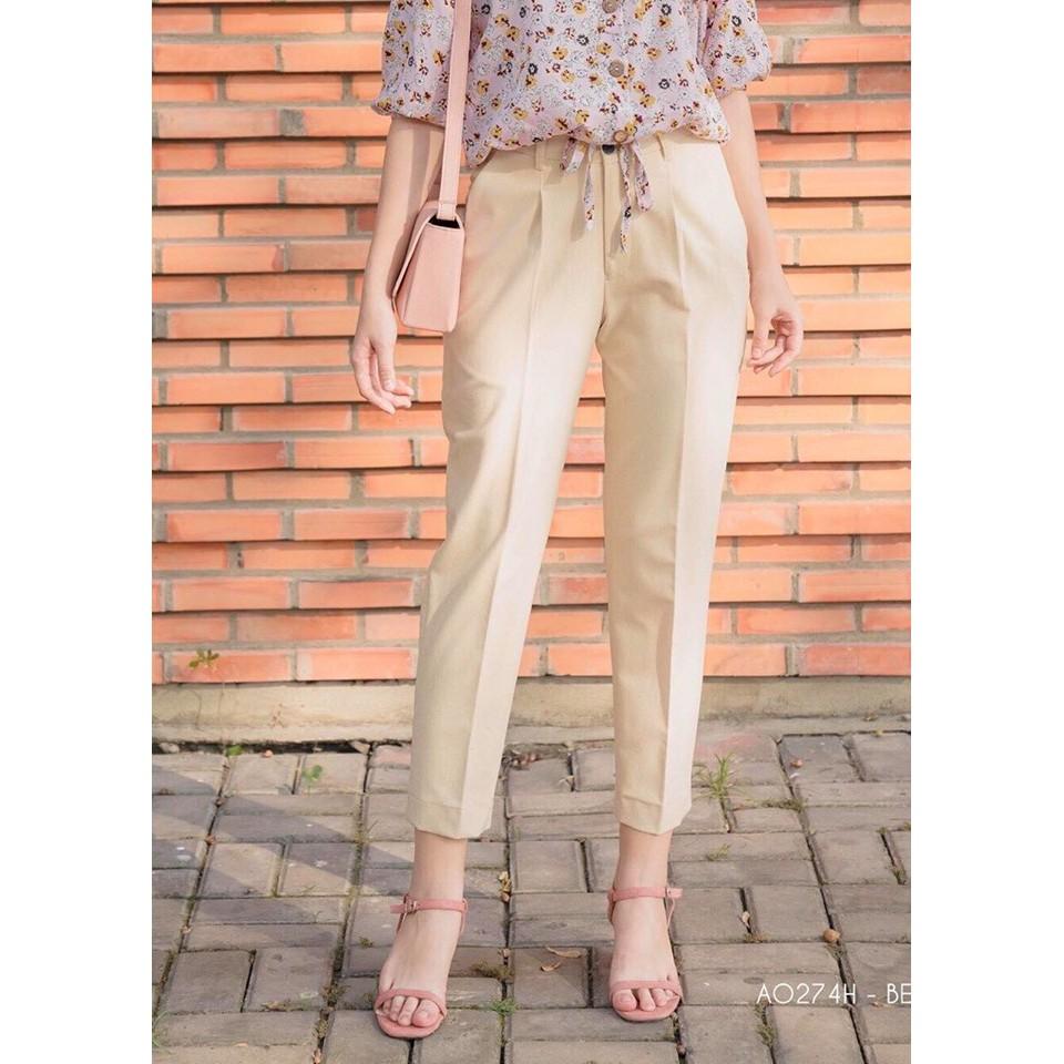 ️GIÁ BUÔN SỈ - Quần Baggy gấu lệch vải tuyết mưa đẹp Quần tây công sở