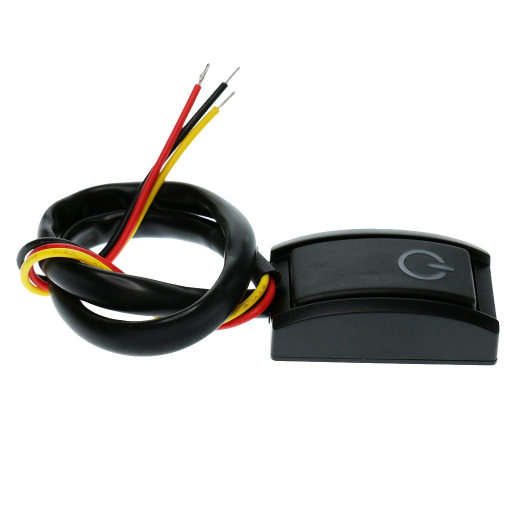 2xDC12V 200mA 2.4W Car Auto Vehicle On/Off Push Button Switch for Universal