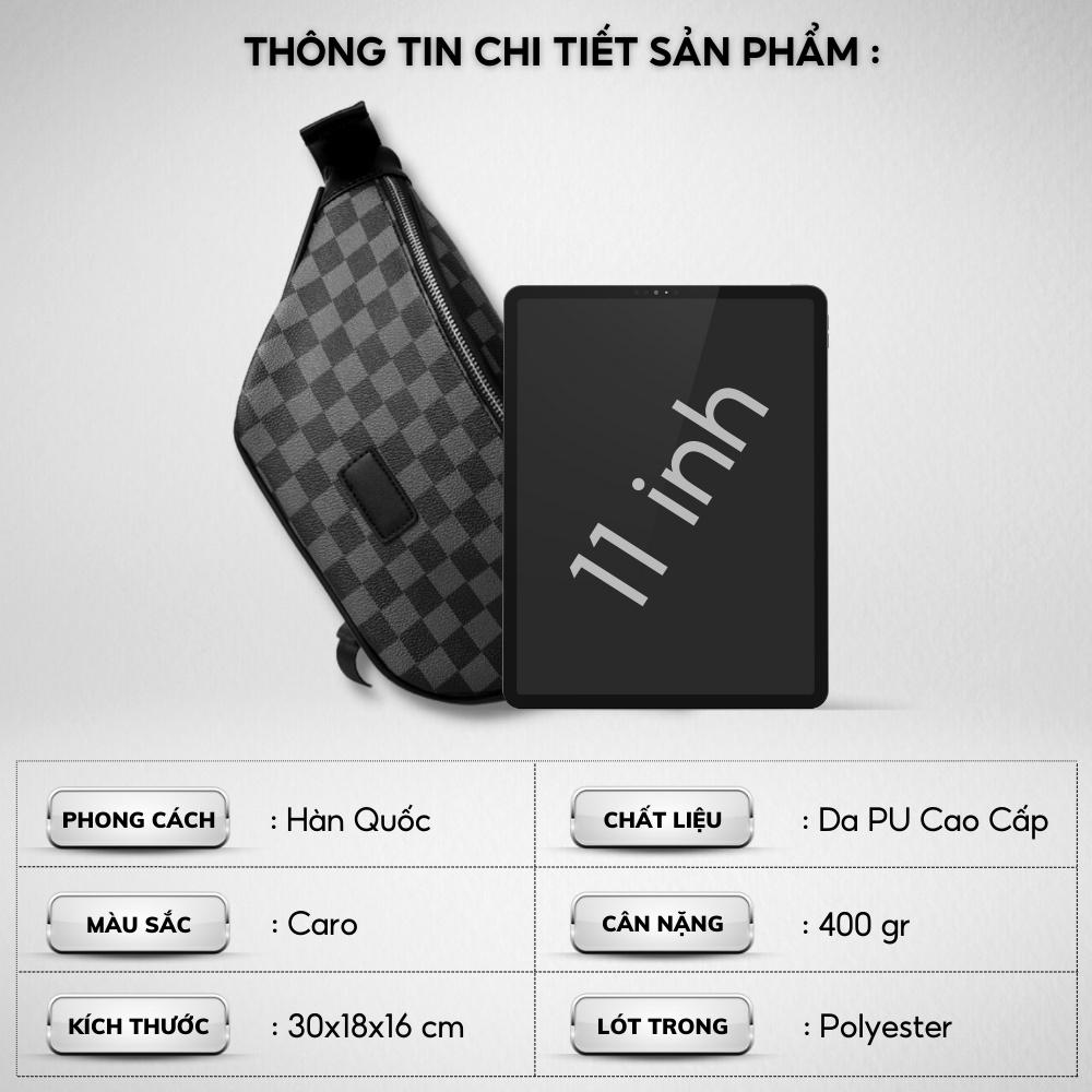 Túi đeo chéo nam Da pu cao cấp Chống thấm nước Túi đeo ngực Kiểu dáng trẻ trung, cá tính -