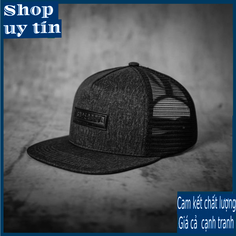 Freeship - MŨ NÓN KẾT LƯỠI TRAI SNAPBACK SUPER LOGO DA XÁM PHỐI LƯỚI THỜI TRANG NAM NỮ CHẤT LƯỢNG CAO CẤP