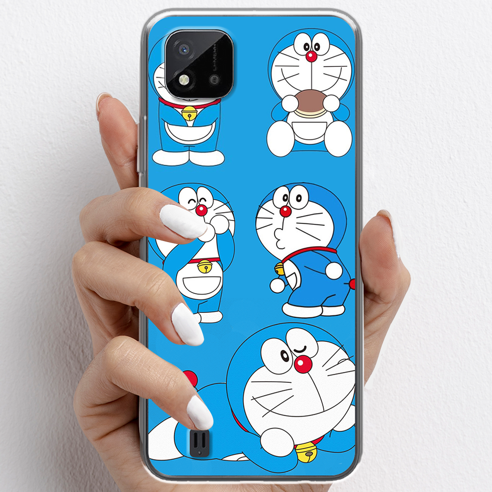 Ốp lưng cho Realme C11 nhựa TPU mẫu Doraemon ham ăn