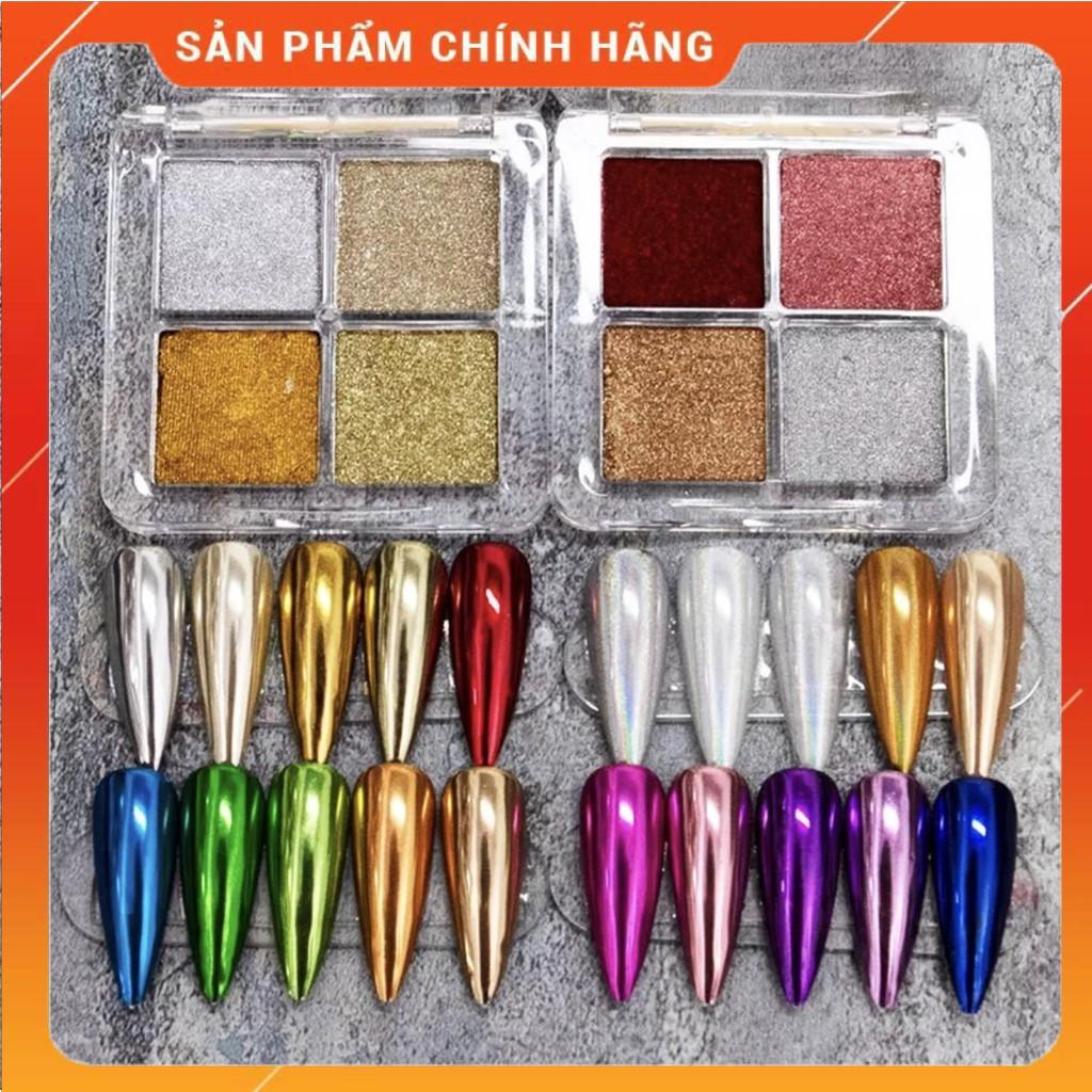 Bột tráng gương nén 4 màu trang trí móng