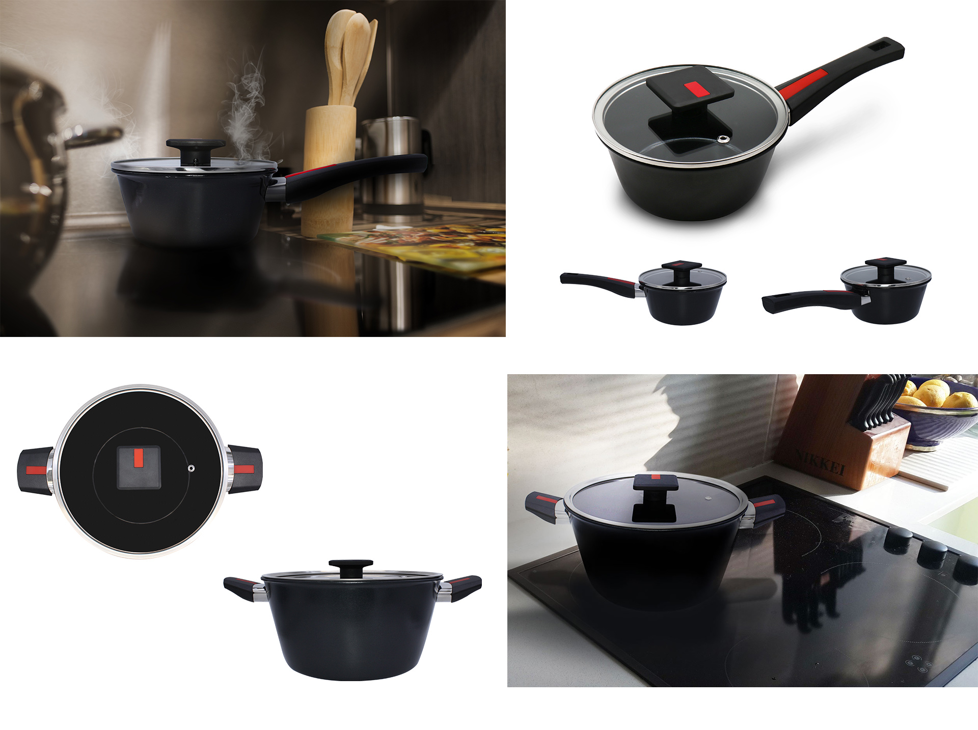 Nồi Next Style đáy từ hợp kim nhôm chống dính KIMS COOK 24cm