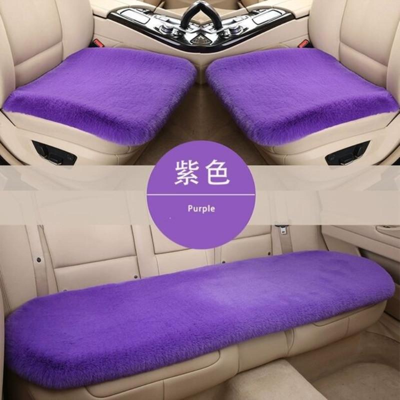 Đảm Bảo Chất Lượng Xe Mùa Đông Đa Năng Đệm Giả Lông Thỏ Bộ 3 Sang Trọng Ấm Vuông Nhỏ Đệm Đệm Đơn chống Trơn Trượt Không Có Tựa Lưng