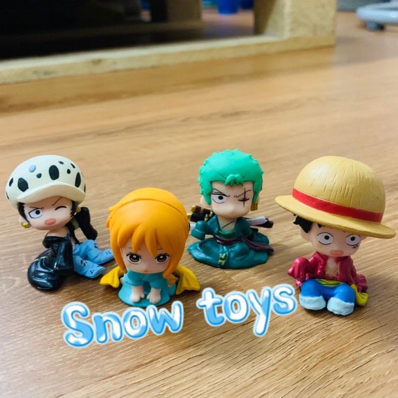 Mô hình One Piece - Mô hình Luffy Nami Zoro Law mô phỏng trang phục Cosplay Conan teo nhỏ - 4x4cm