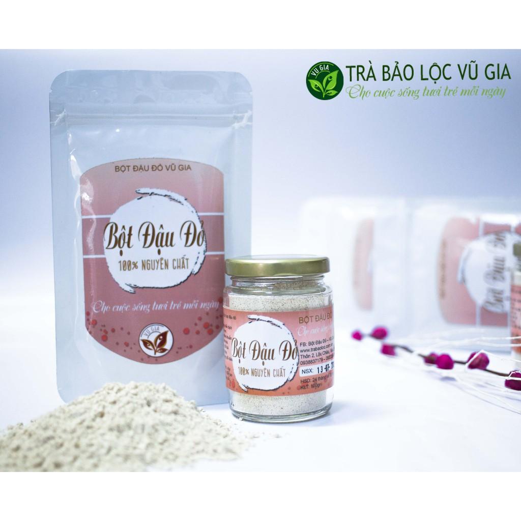 Combo Bột Đậu Đỏ + Bột Cám Gạo - Nguyên Chất Vũ Gia (100g/hũ)