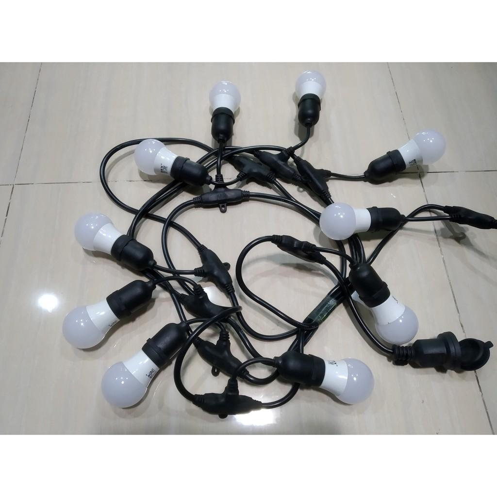 Bộ dây đui bóng đèn E27 đúc chống nước trang trí ngoài trời loại tốt