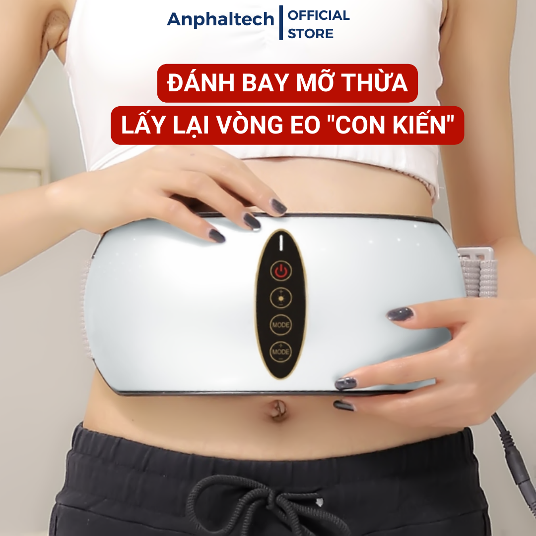 Máy Massage Bụng SP1810, Đai Massage Giảm Eo, Máy Rung Bụng Kết Hợp Làm Nóng  Hiệu Quả