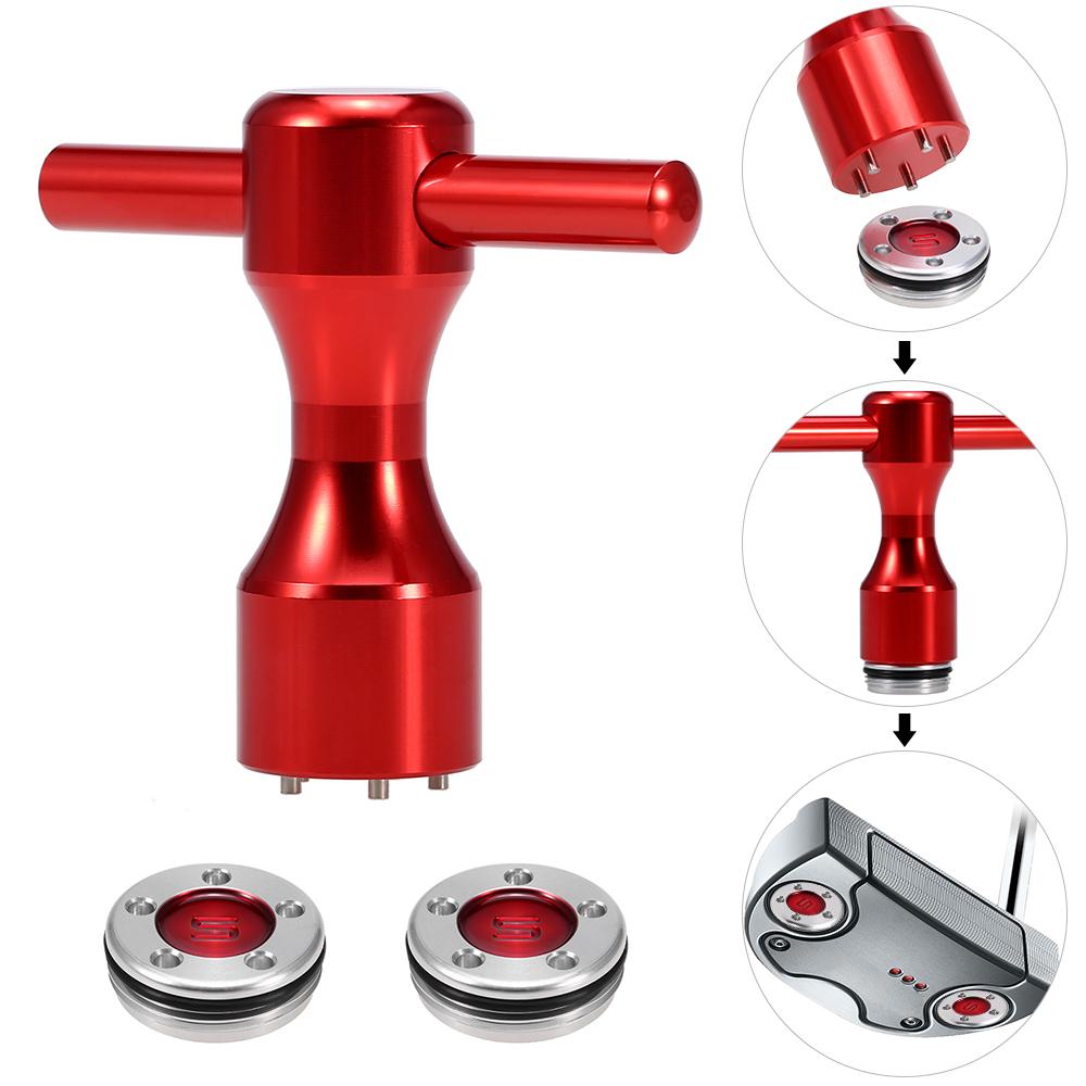 2 chiếc cân gậy đánh golf bằng Vật liệu thép không gỉ với cờ lê 5 chốt bằng Vật liệu hợp kim nhôm.Phụ kiện chơi gôn
