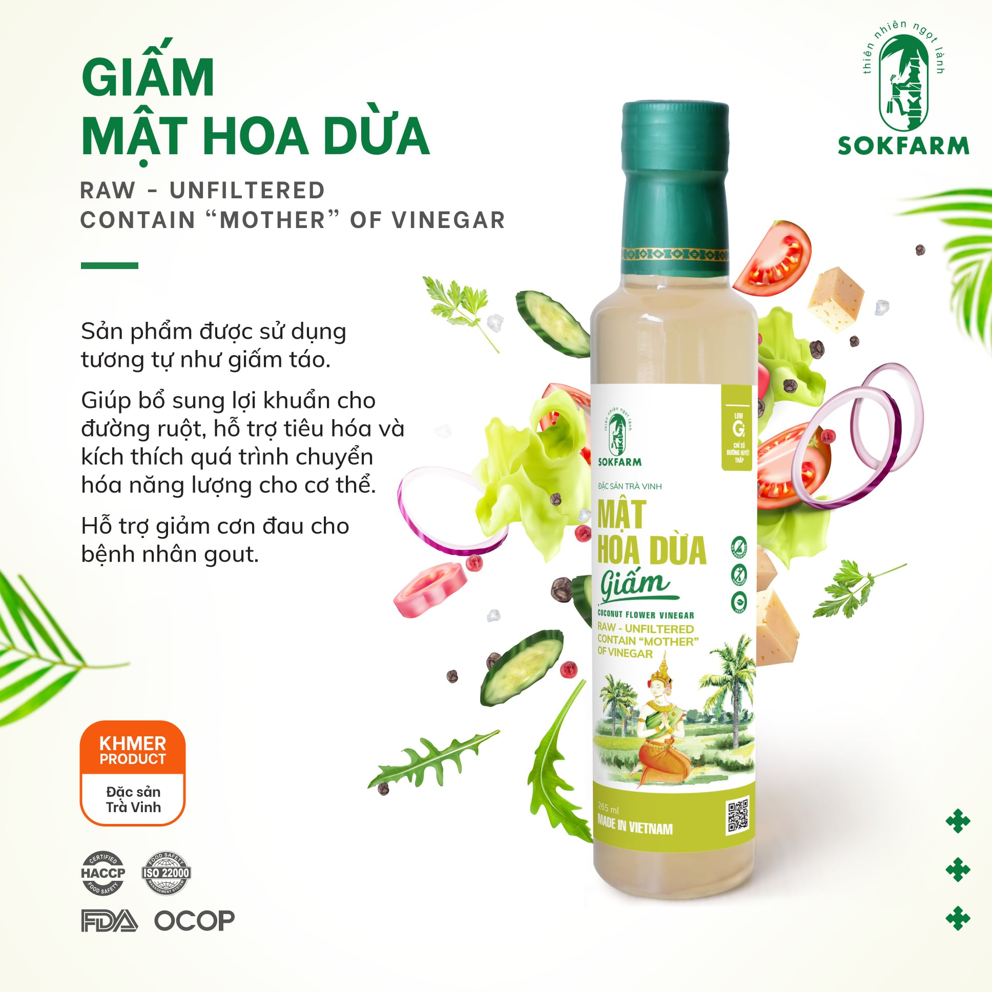 Giấm Mật Hoa Dừa 265ml