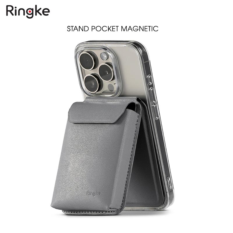 Ví kiêm giá đỡ RINGKE Stand Wallet / Pocket Magnetic - Hàng Chính Hãng