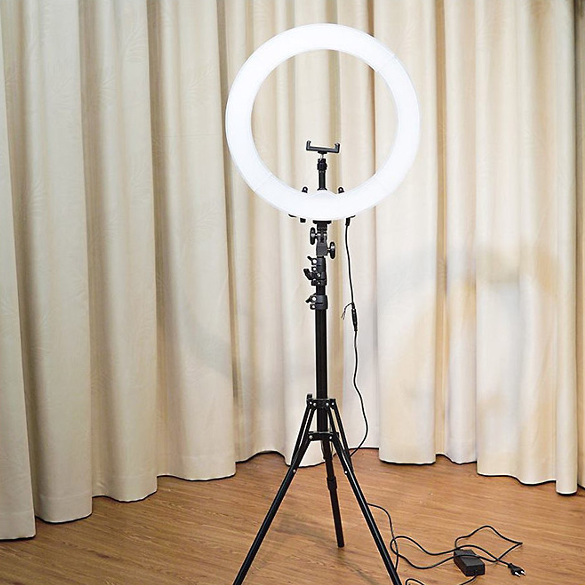 Đèn led Livestream 33cm 13 INCH BD-330 Ring Light + Tripod+ Đầu kẹp - 3 CHẾ ĐỘ MÀU