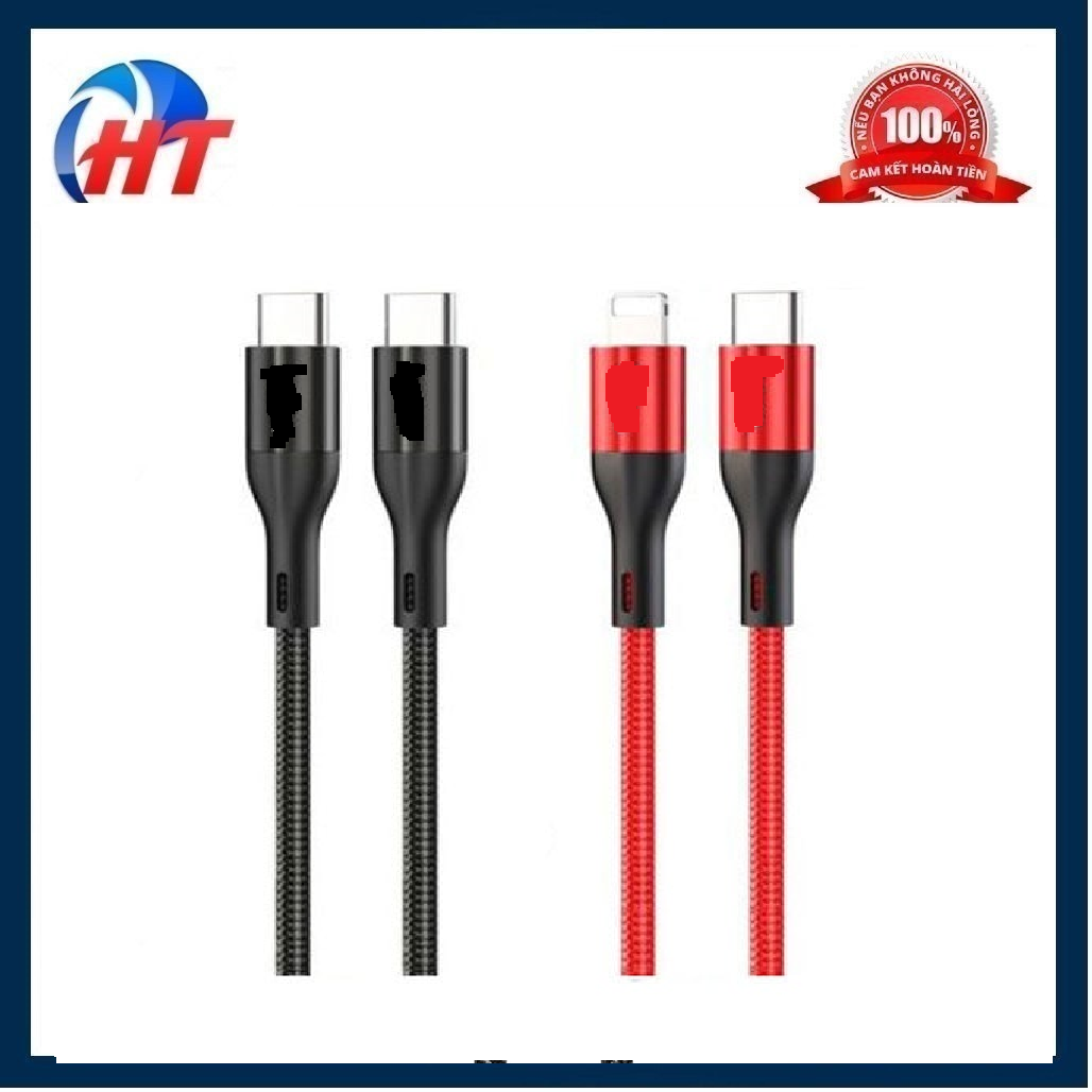 CÁP SẠC NHANH HC X2 MAX TYPE C RA TYPE C DÀI 1M CÔNG SUẤT 60W SIÊU SẠC NHANH-HT